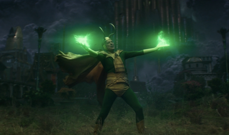 Classic Loki Using His Magic to create Illusion of Asgard