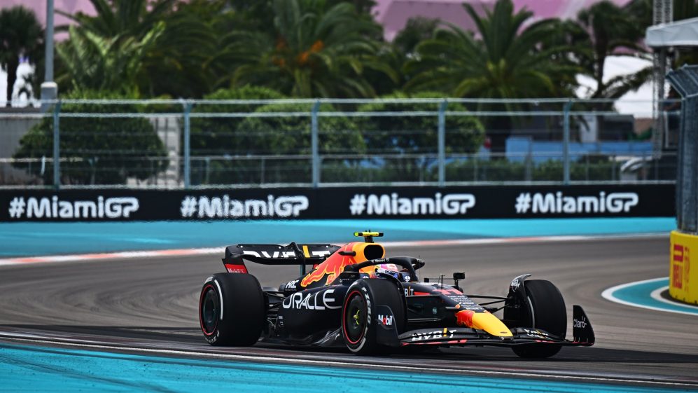 Max comfortably leading the Miami GP