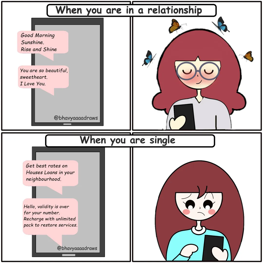 In a relationship Vs being single