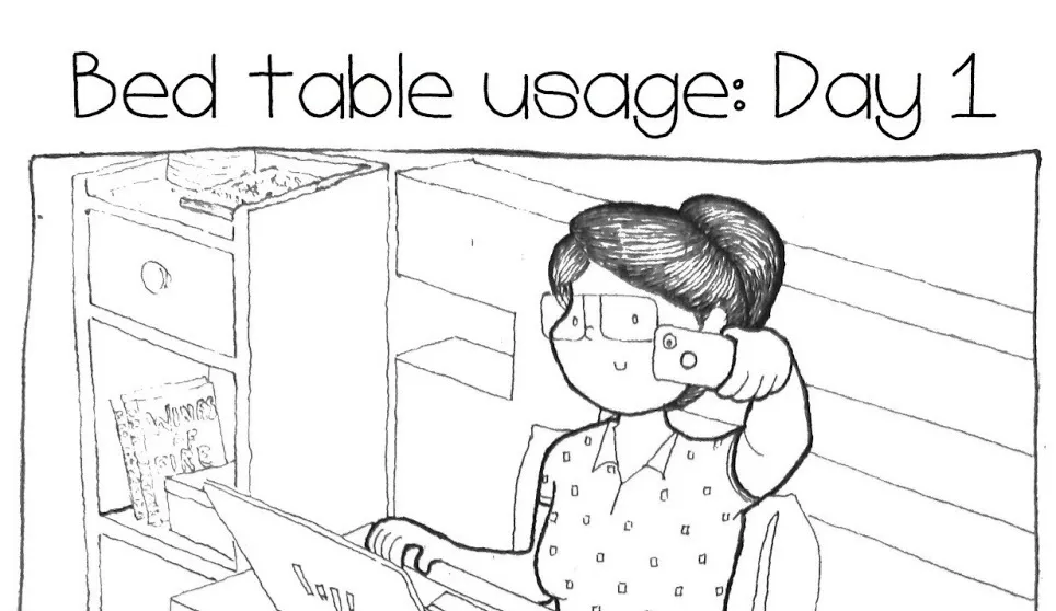 Bed table usage