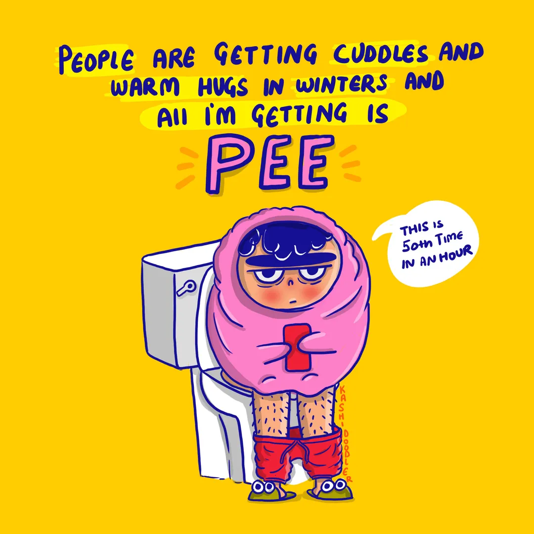Warm pee instead of warm huga😫